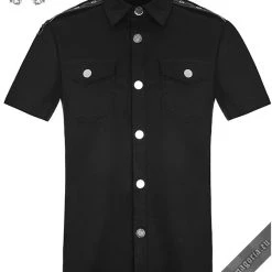 Punk Rave Men's Stuff Casual Black Men's Shirt