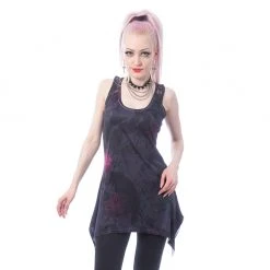 Chemical Black Crow Rose Lace Panel Vest Women's Stuff