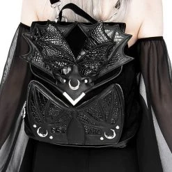 ReStyle Black Phantom Gothic Backpack With Dragon Wings