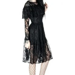 ReStyle Gloomy Prairie Black Lace Gothic Dress