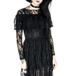 ReStyle Gloomy Prairie Black Lace Gothic Dress