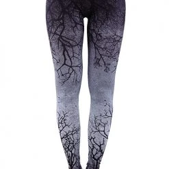 ReStyle Gray Branches Ombre Leggings Women's Stuff