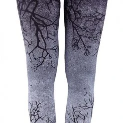 ReStyle Gray Branches Ombre Leggings Women's Stuff