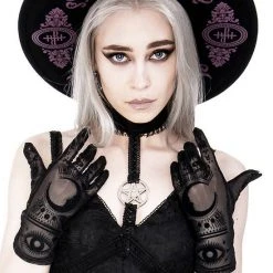 ReStyle Baroque Style Gothic Hat With Burgundy Monogram