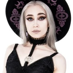 ReStyle Baroque Style Gothic Hat With Burgundy Monogram