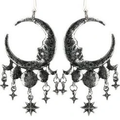 ReStyle Sleepless Nights Silver Moon Earrings Jewelry