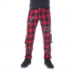 Chemical Black Etienne Pants - Red Tartan