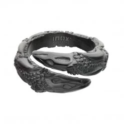 INOX Steel & Black Plated Oxidized Claw Ring Men's Stuff
