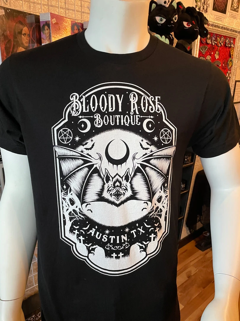 Bloody Rose Boutique Men's Stuff Bloody Rose Bat - Unisex T-Shirt 2 Bloody Rose Boutique Men's Stuff Bloody Rose Bat - Unisex T-Shirt