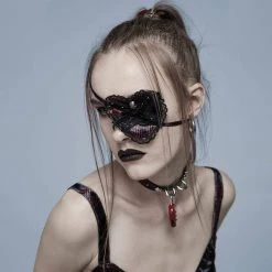 Punk Rave Women's Stuff Gothic Heart Skull Lace Eye Patch