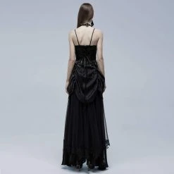 Punk Rave Women's Stuff Gothic Strappy Ruffle Layered Slip Dress