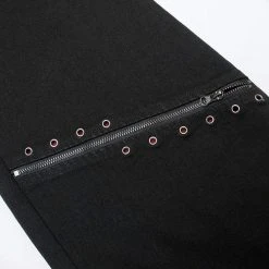 Punk Rave Punk Splice Zipper Straight Pants Women's Stuff