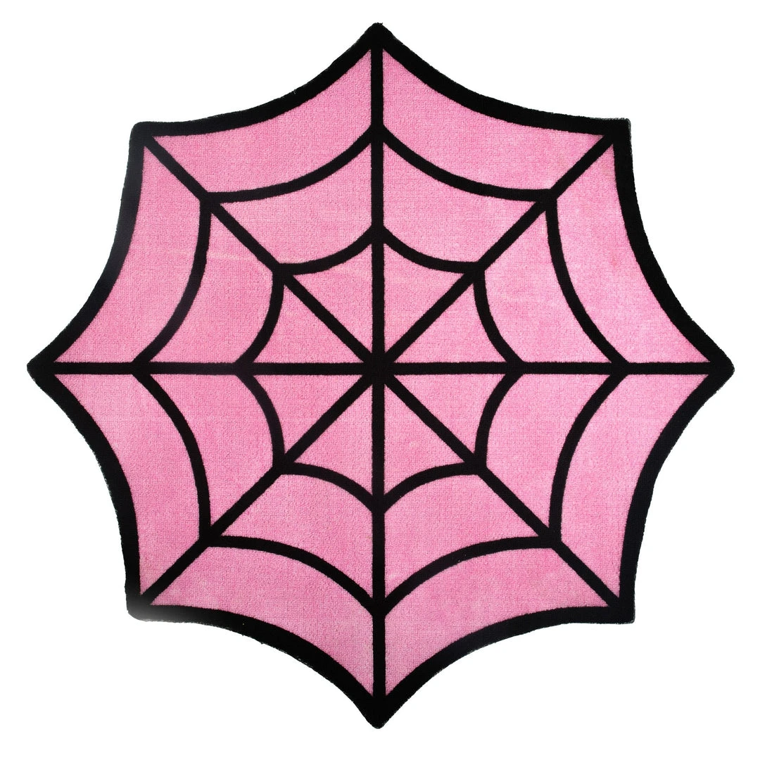 Sourpuss Gift Ideas Spiderweb Rug - Pink 1 Sourpuss Gift Ideas Spiderweb Rug - Pink