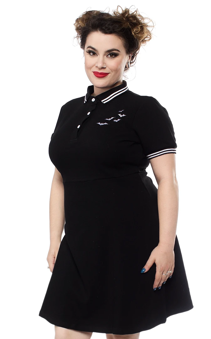Sourpuss Bat Polo Dress Women's Stuff 1 Sourpuss Bat Polo Dress Women's Stuff