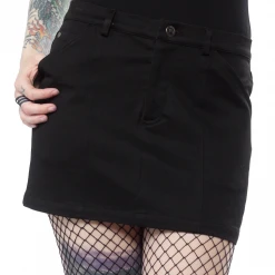 Sourpuss 5-Pocket Mini Skirt - Black