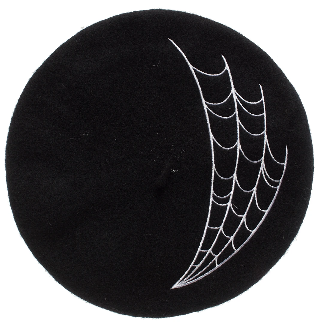 Sourpuss Accessories Spiderweb Beret 3 Sourpuss Accessories Spiderweb Beret