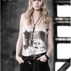 Punk Rave White Watercolor Tank Top